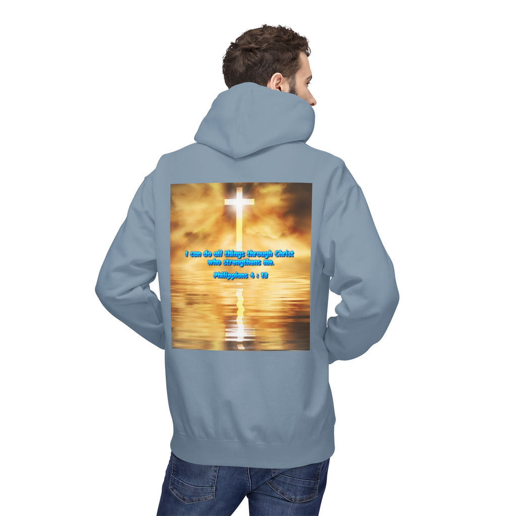 Hoodie - Philippians 4 : 13 Bible Verse Religious Design Printify