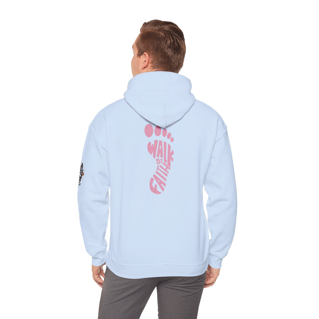 Walk By Faith Footprint Hoodie Printify