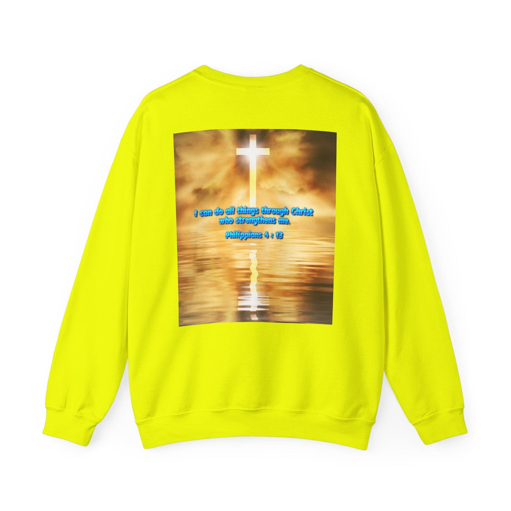 Bible Verse Heavy Blend™ Crewneck Sweatshirt Unisex  - Philippians 4 : 13 Printify