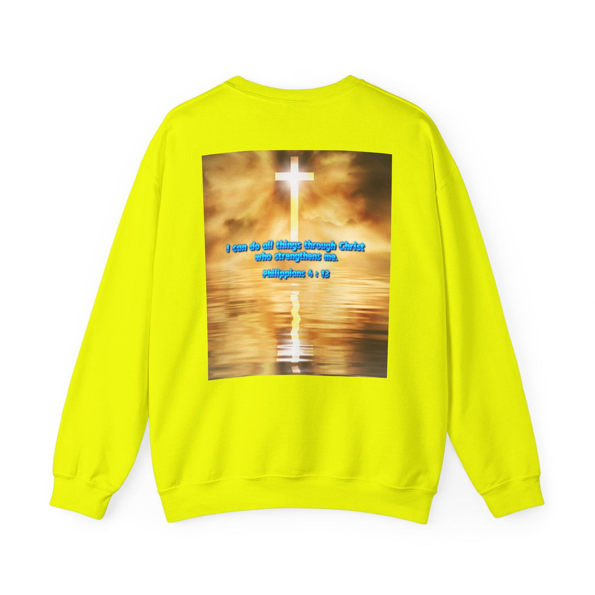 Bible Verse Heavy Blend™ Crewneck Sweatshirt Unisex  - Philippians 4 : 13 Printify