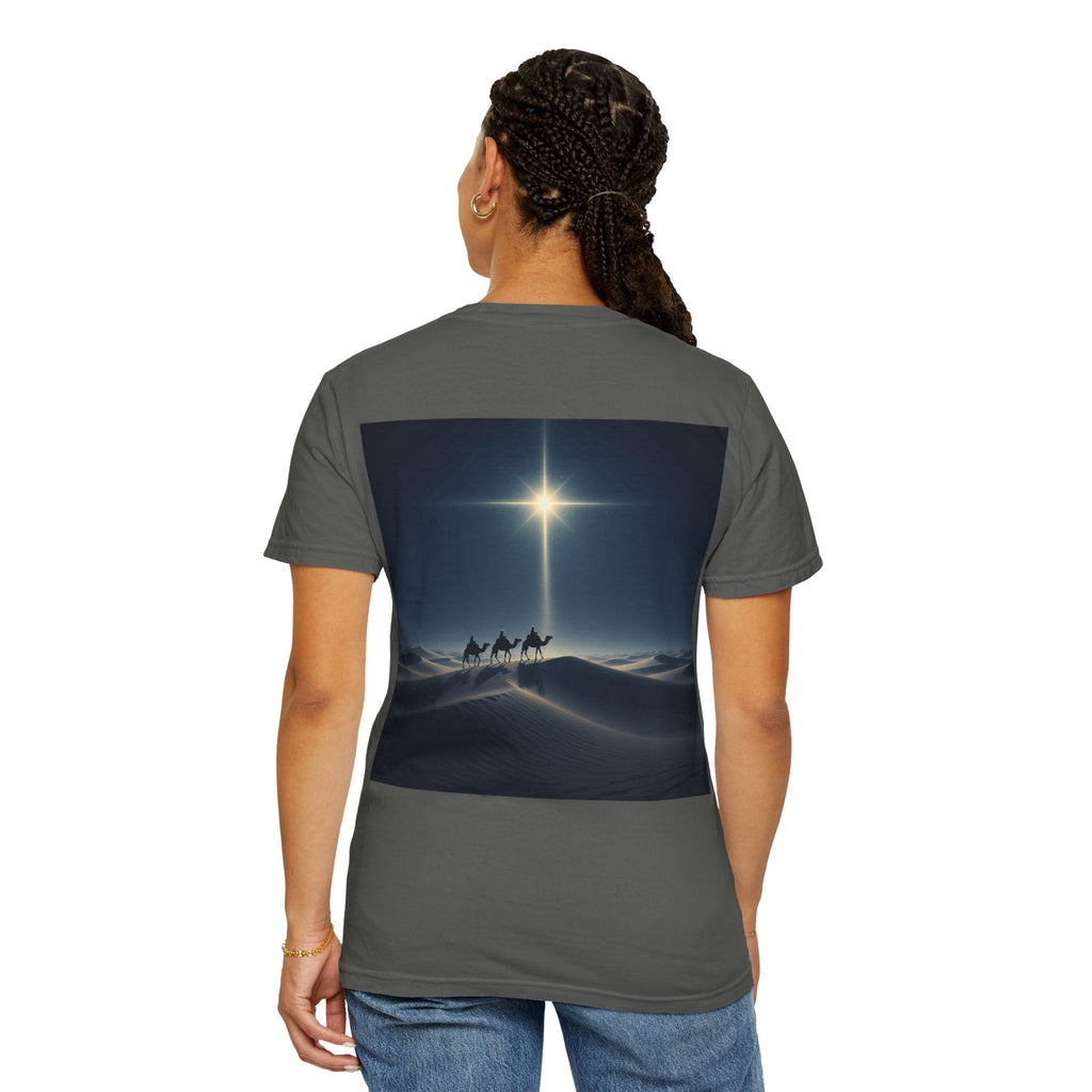 3 Wise Men T-shirt – Magi Camels Nativity Journey Christian Christmas T-shirt for Epiphany Faith & Holy Night Printify