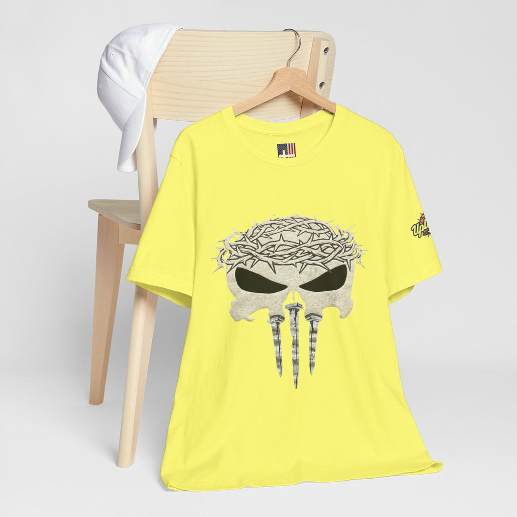 Christian Skull T-shirt - Crown of Thorns & Nails - Warrior Faith T-shirt Printify