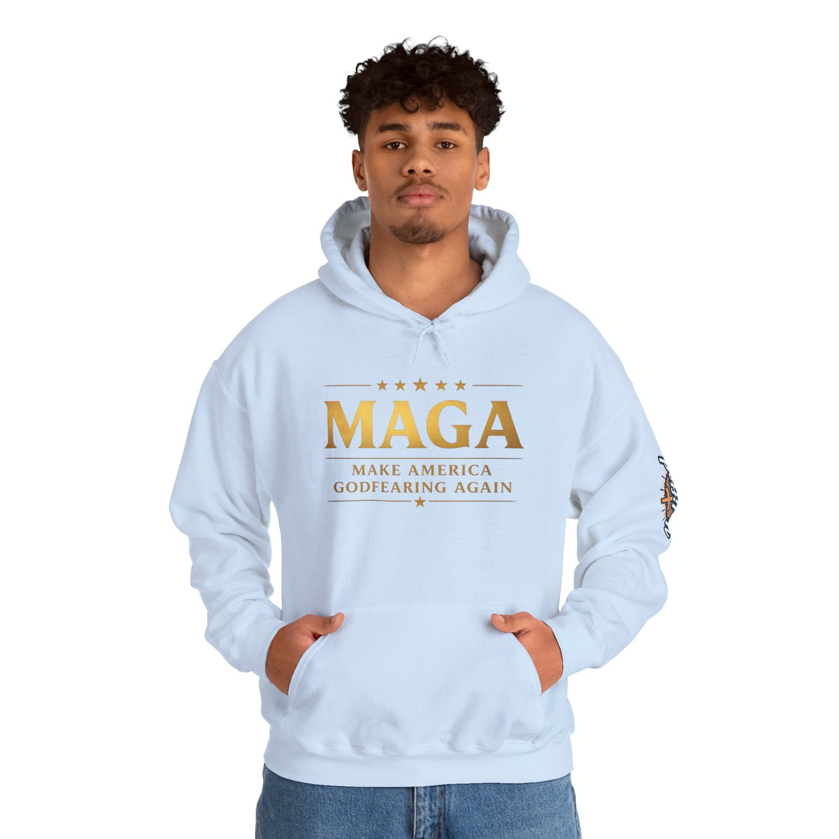 Hoodie - MAGA "Make America Godfearing Again" Political Graphic Hoodie Printify