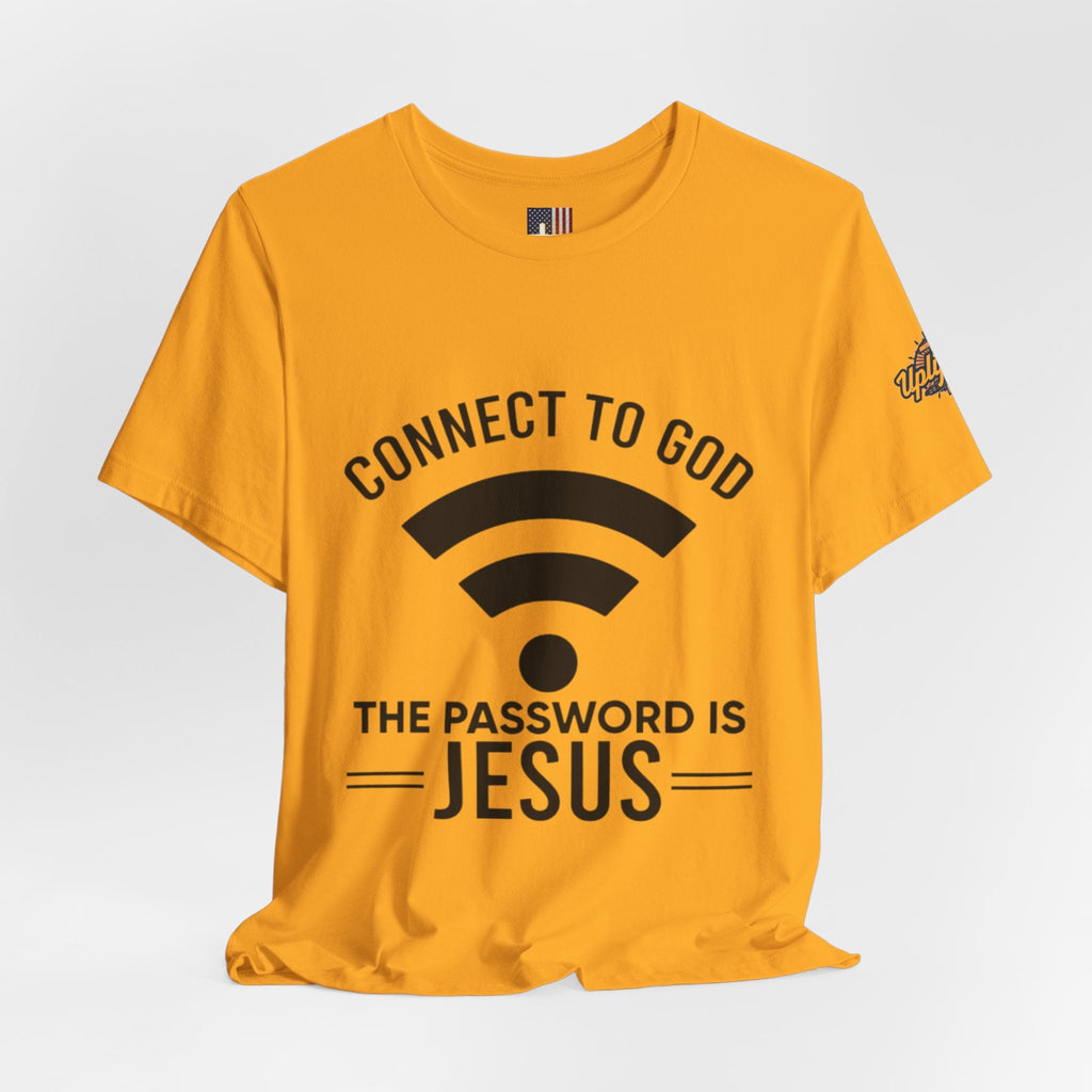 Connect to God T-shirt - WIFI Password is Jesus - Funny Christian Faith T-shirt Printify