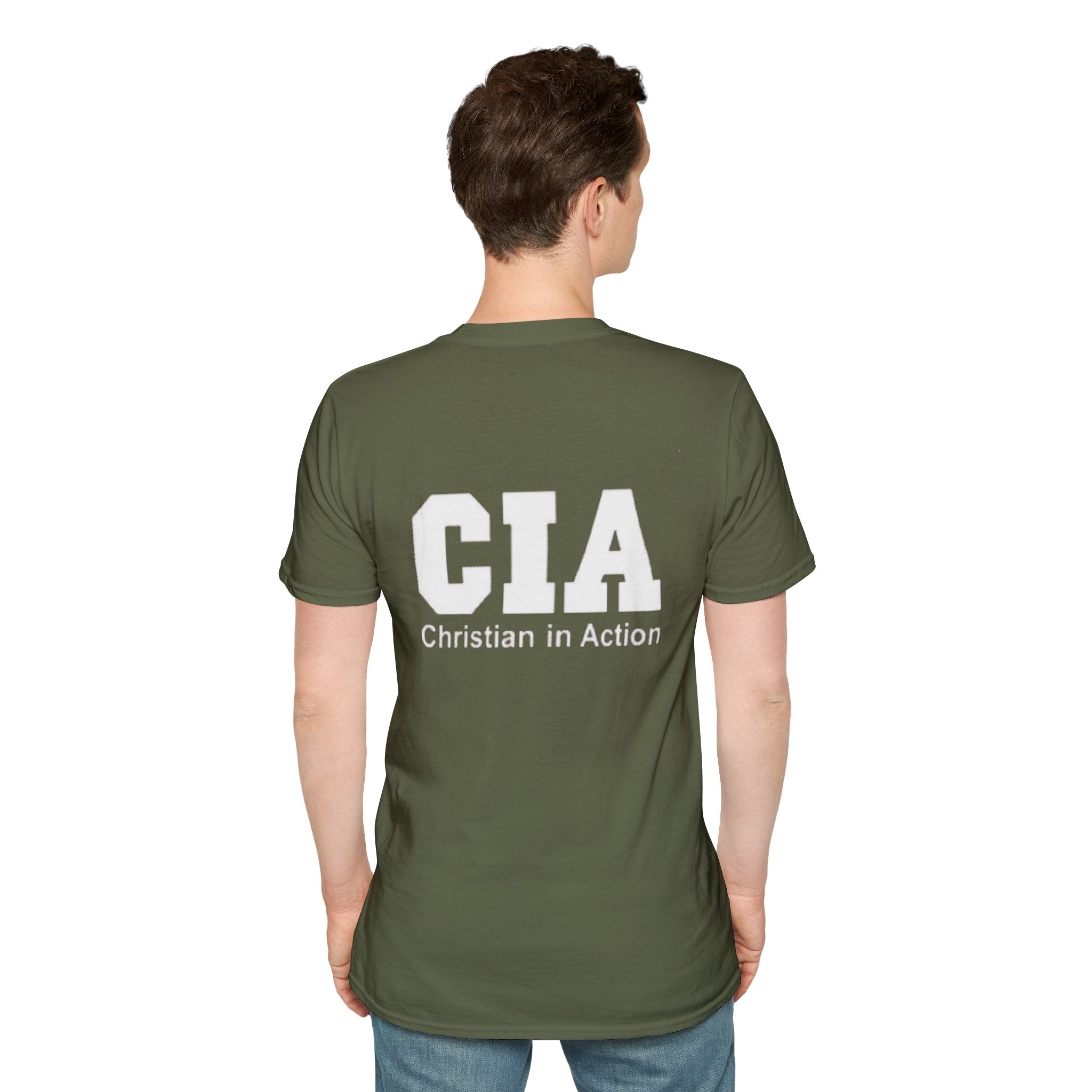 CIA Christian in Action T-shirt - Funny Faith Parody T-shirt - Mission Ready Apparel Printify