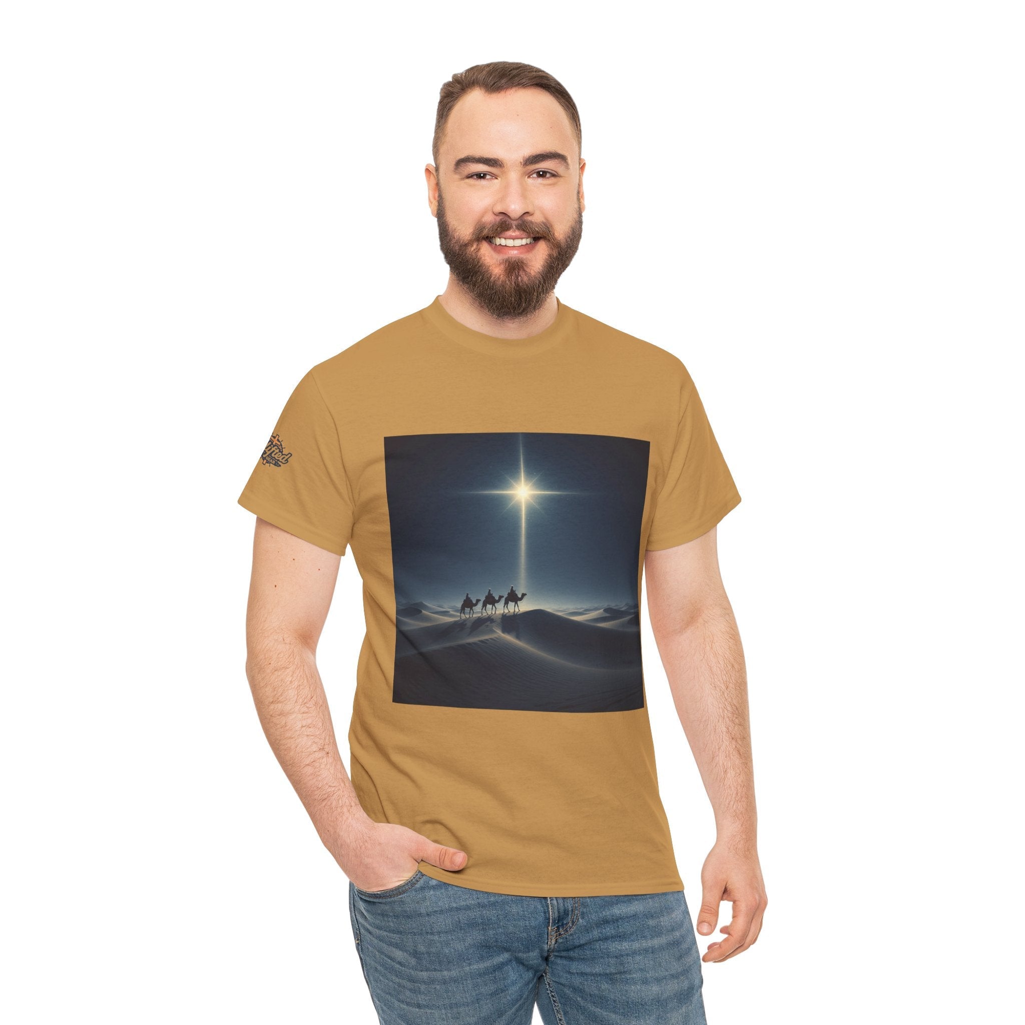 3 Wise Men T-shirt – Magi Camels Nativity Journey Christian Christmas T-shirt for Epiphany Faith & Holy Night Printify