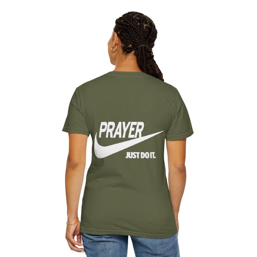 Prayer Just Do It T-shirt - Funny Christian Nike Parody T-shirt - Faith Gear Printify