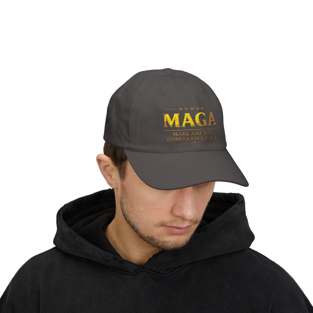 Dad Cap — "MAGA: Make America Godfearing Again" Embroidered Hat Printify