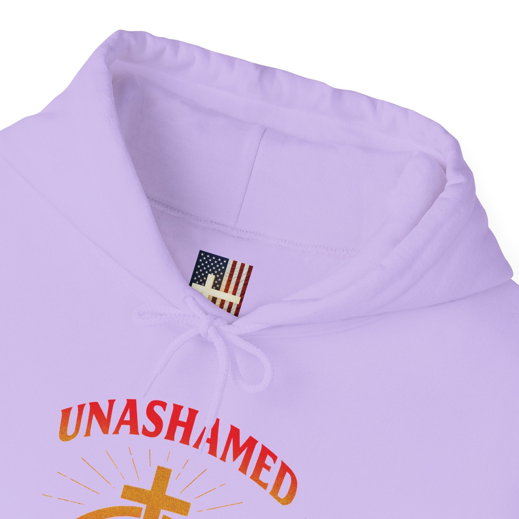 Unashamed Hoodie – Ichthys Jesus Fish & Cross Christian Sweatshirt for Romans 1:16 Bold Faith Printify