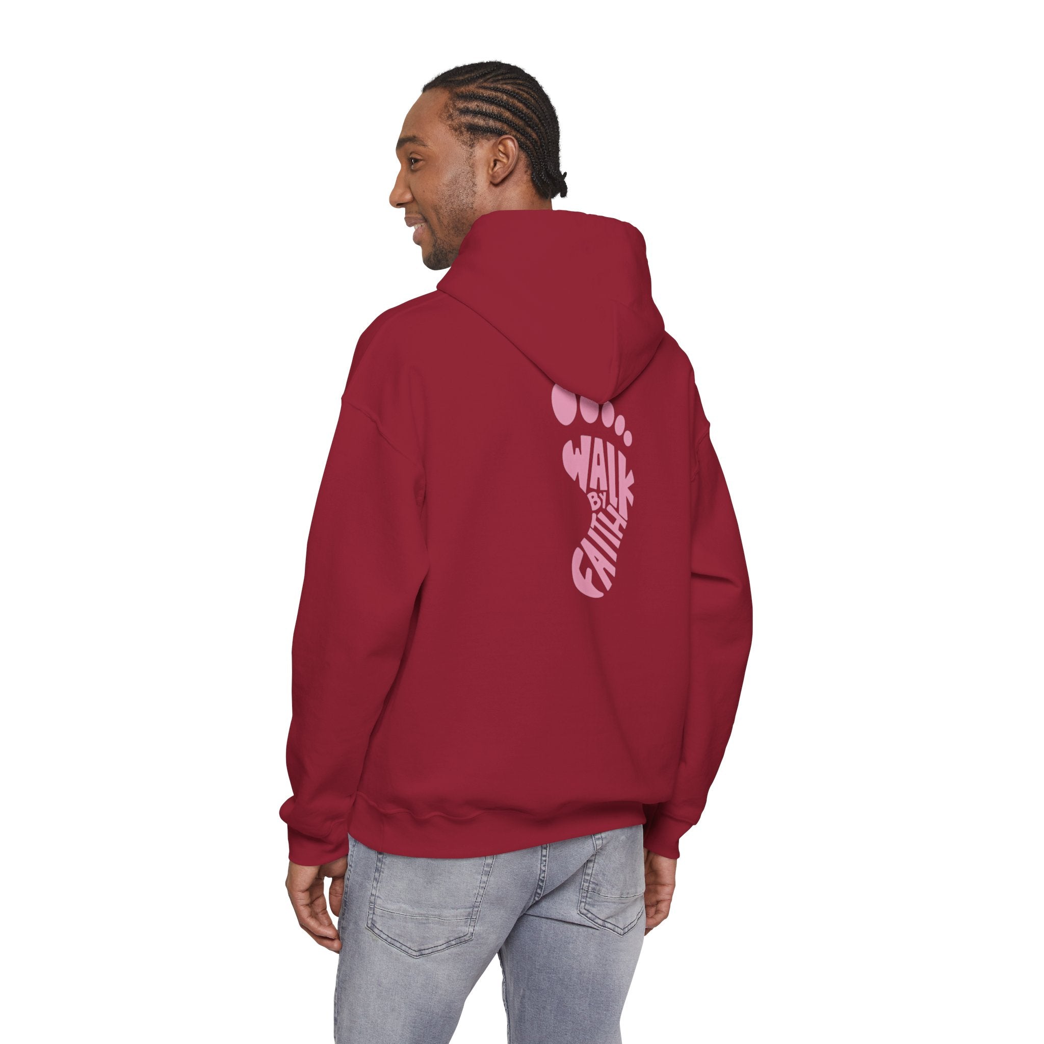 Walk By Faith Footprint Hoodie Printify