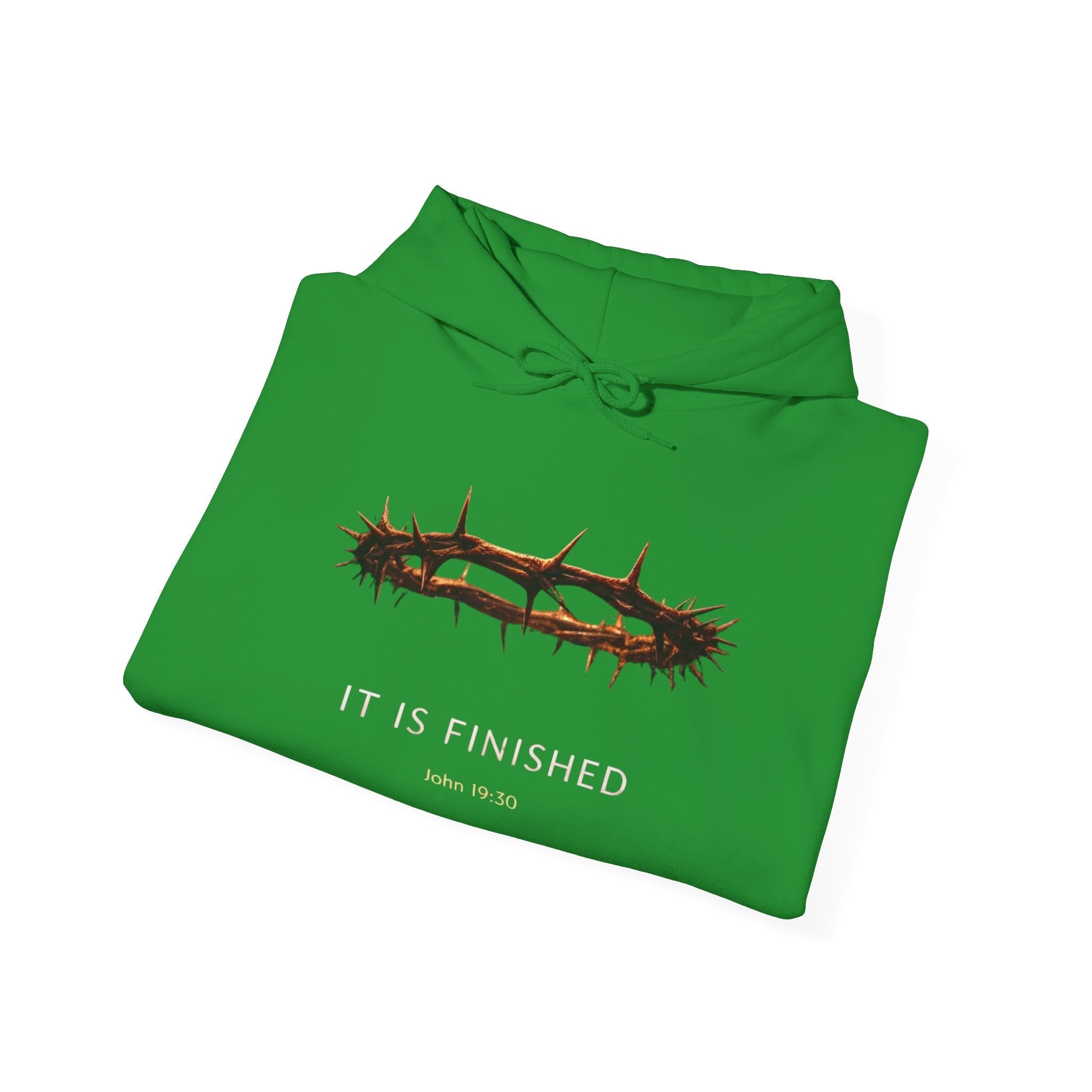 It Is Finished Crown of Thorns Hoodie — Christian John 19:30 Faith Hoodie Printify