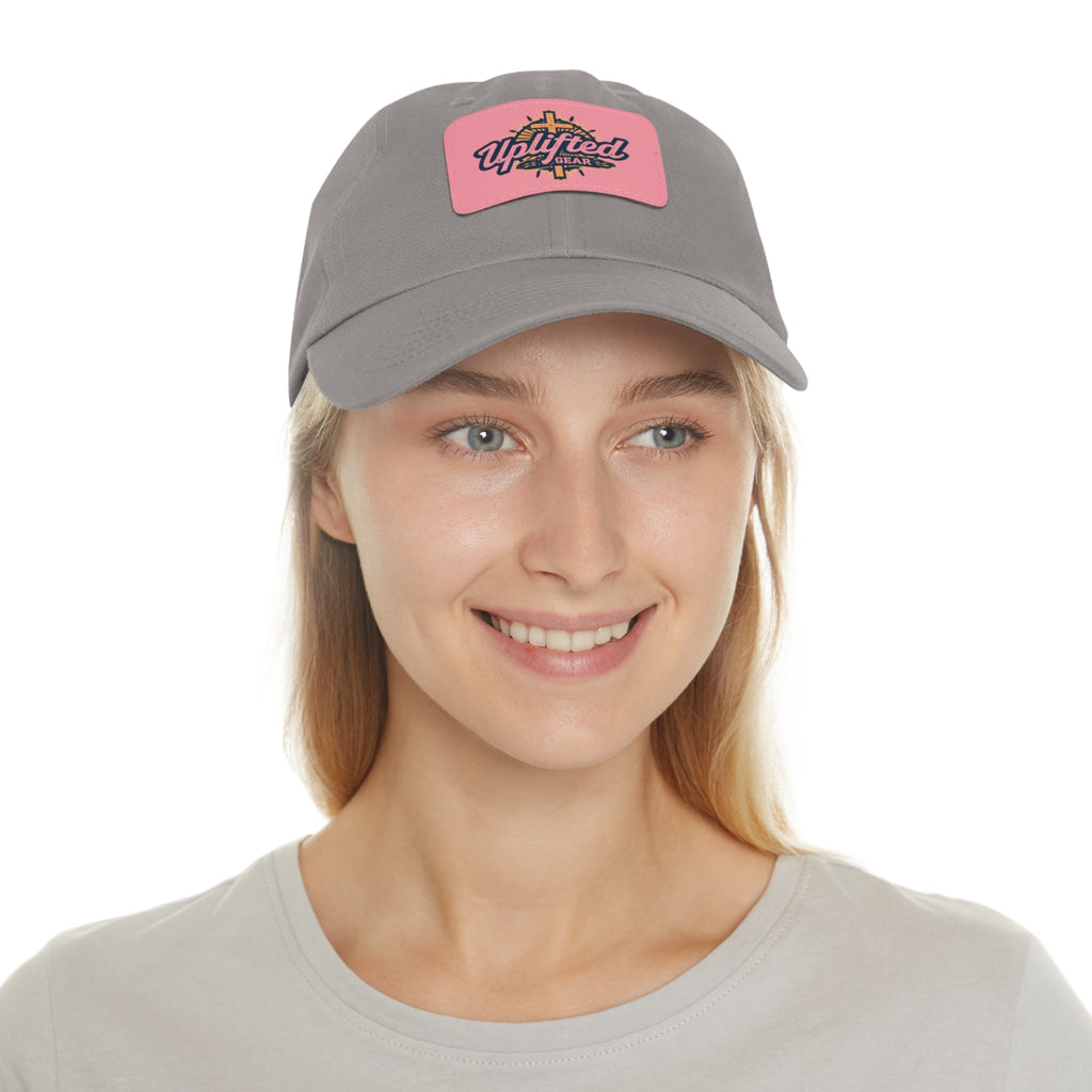 Uplifted Gear Dad Hat Christian Brand Rectangle Printify