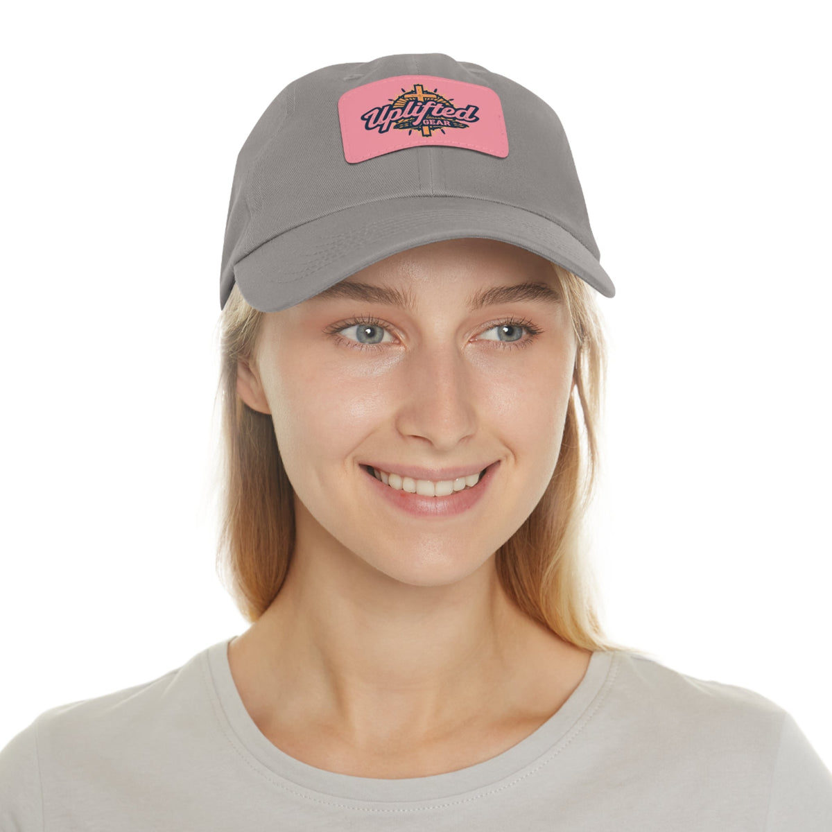 Uplifted Gear Dad Hat Christian Brand Rectangle Printify