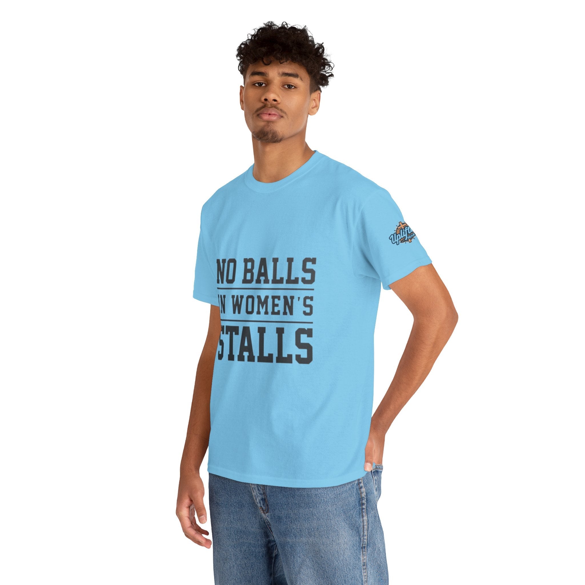 No Balls in Women's Stalls Retro Protest T-Shirt Printify