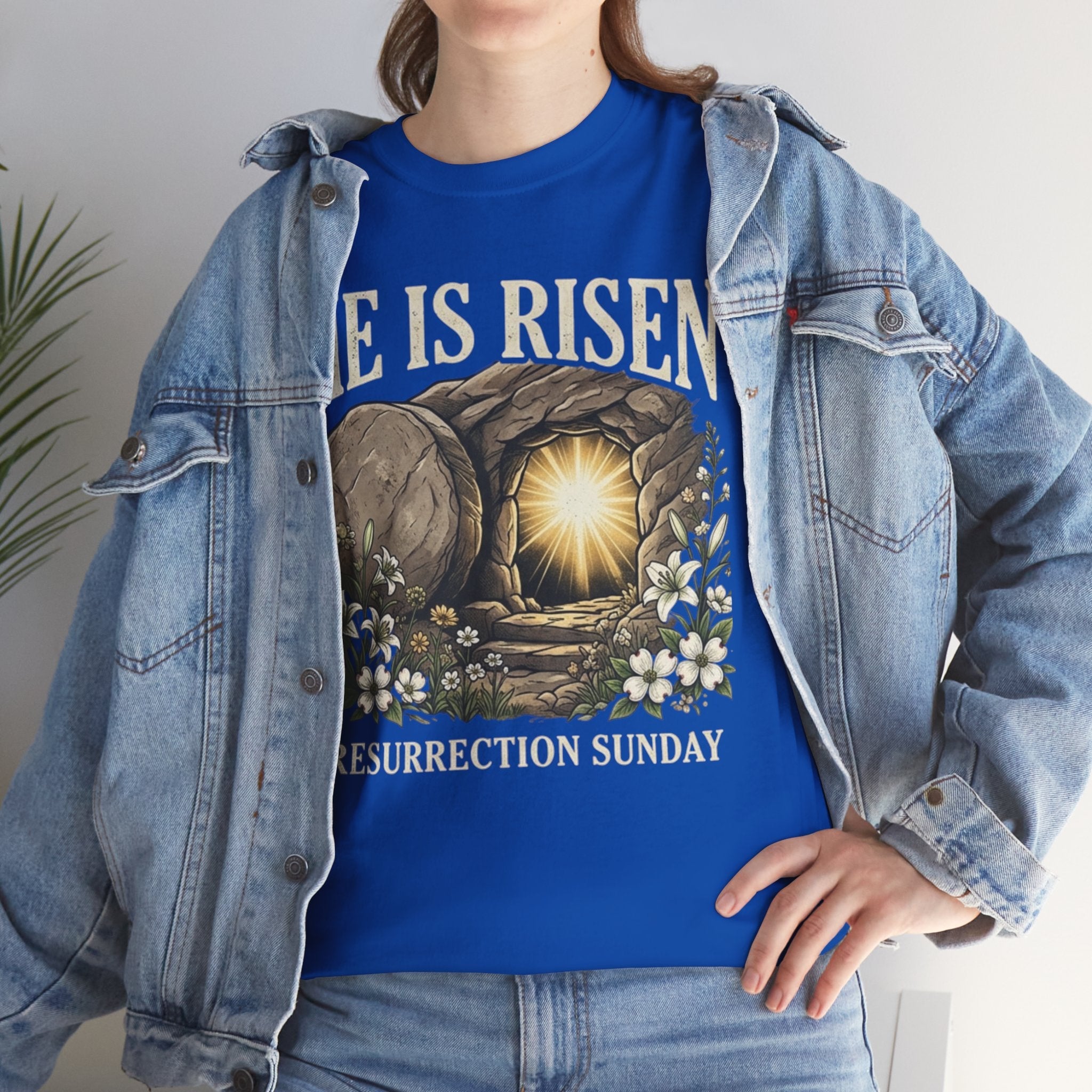 He Is Risen T-Shirt — Jesus Christ Resurrection Easter Tee Printify