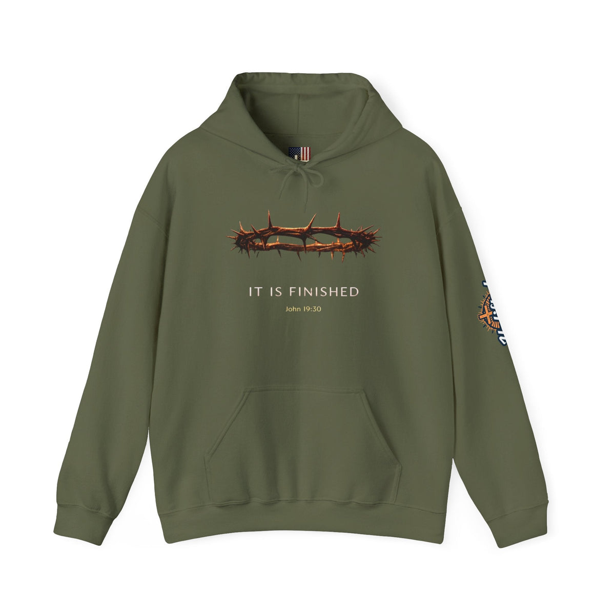 It Is Finished Crown of Thorns Hoodie — Christian John 19:30 Faith Hoodie Printify