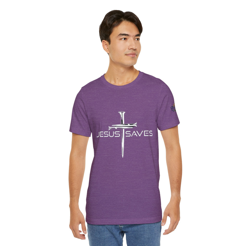 Copy of Jesus Saves T-shirt – 3 Nails Crucifix Cross Christian T-shirt for Redemption Faith & Bold Salvation