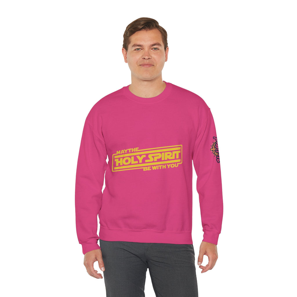 May the Holy Spirit Be With You Sweatshirt - Christian Star Wars Parody Sweatshirt Printify