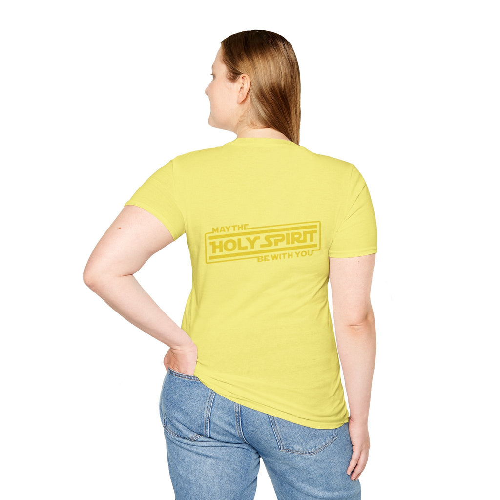 May the Holy Spirit Be With You T-shirt - Christian Star Wars Parody T-shirt Printify