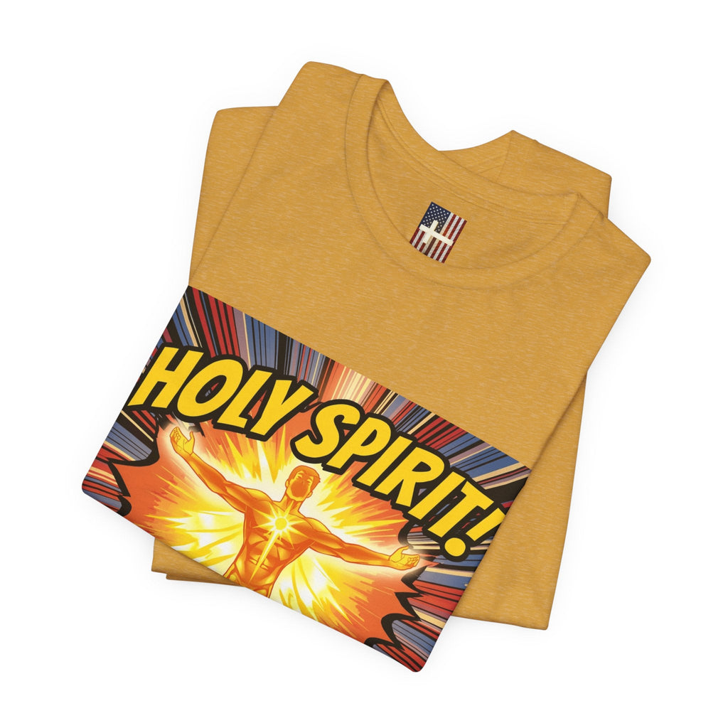 Holy Spirit Activate T-shirt – Superhero Christian T-shirt with Vibrant Power-Up Design for Faith-Fueled Boldness Printify
