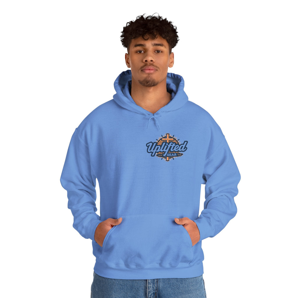 🔥 I’m With Him → Christian Hoodie | Arrow Pointing to Jesus | Minimalist Faith Tee | Subtle Cross Design | Bible-Inspired Apparel by Uplifted Gear Printify