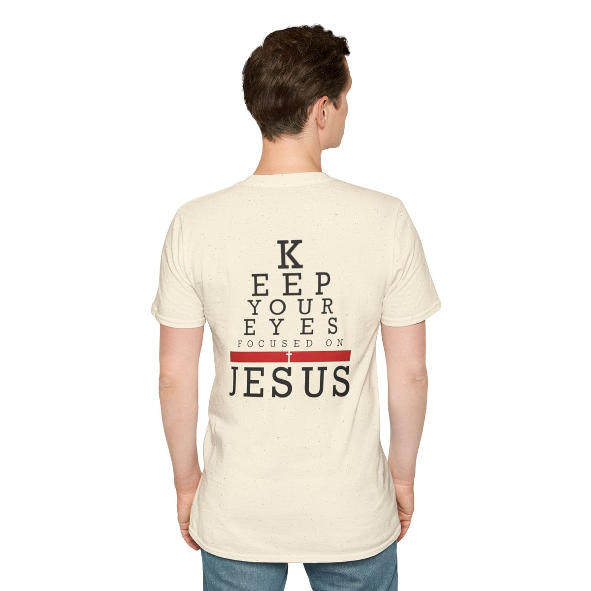 Keep Your Eyes Focused on Jesus T-shirt - Eye Chart Christian T-shirt - Faith Apparel Printify