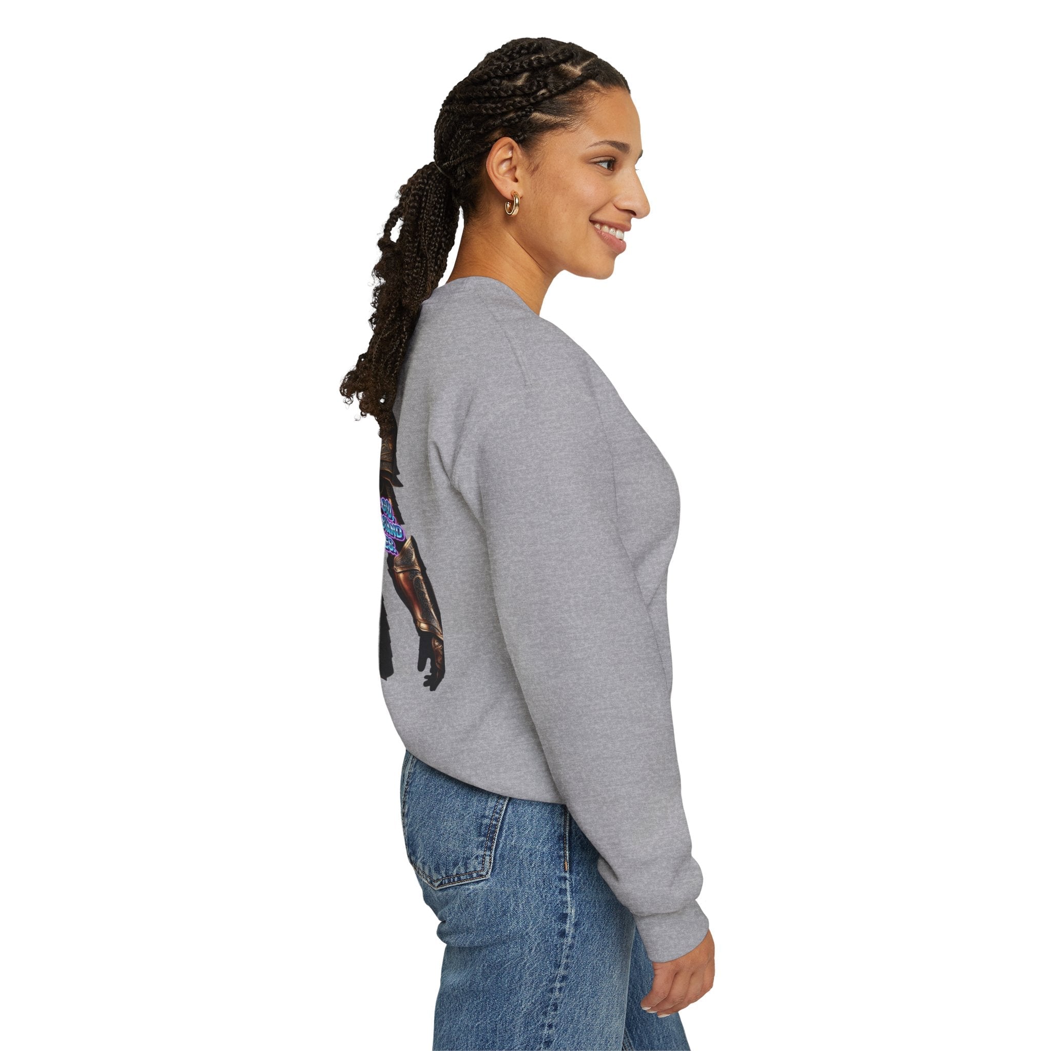 Religious Graphic Armor Of God Design - Unisex Heavy Blend™ Crewneck Sweatshirt Printify
