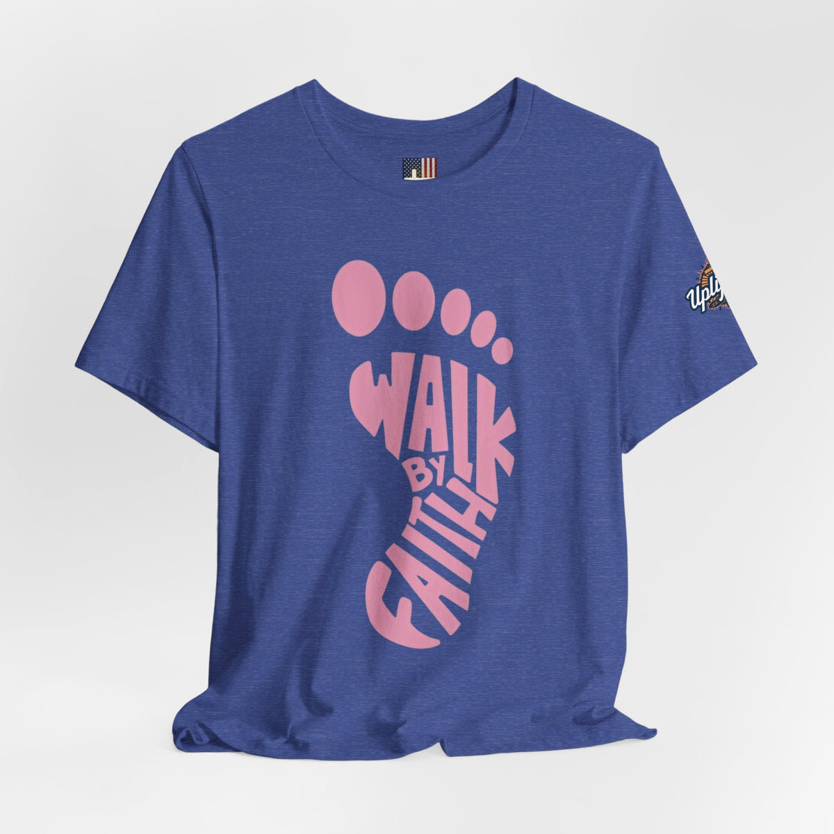 Walk By Faith Footprint T-Shirt Printify