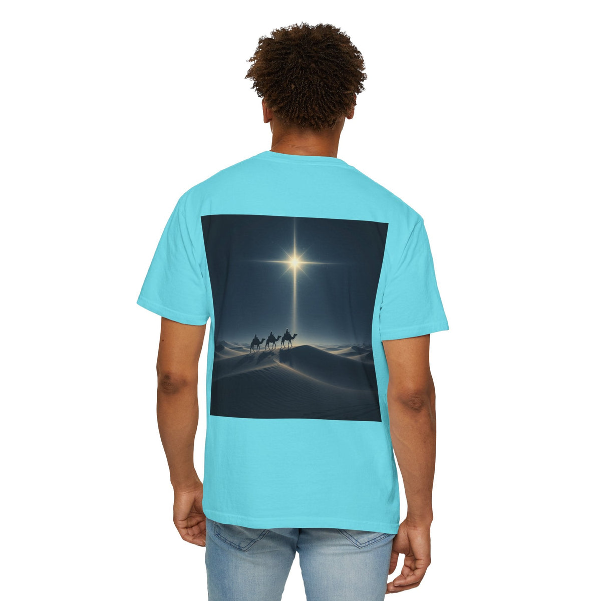 3 Wise Men T-shirt – Magi Camels Nativity Journey Christian Christmas T-shirt for Epiphany Faith & Holy Night Printify