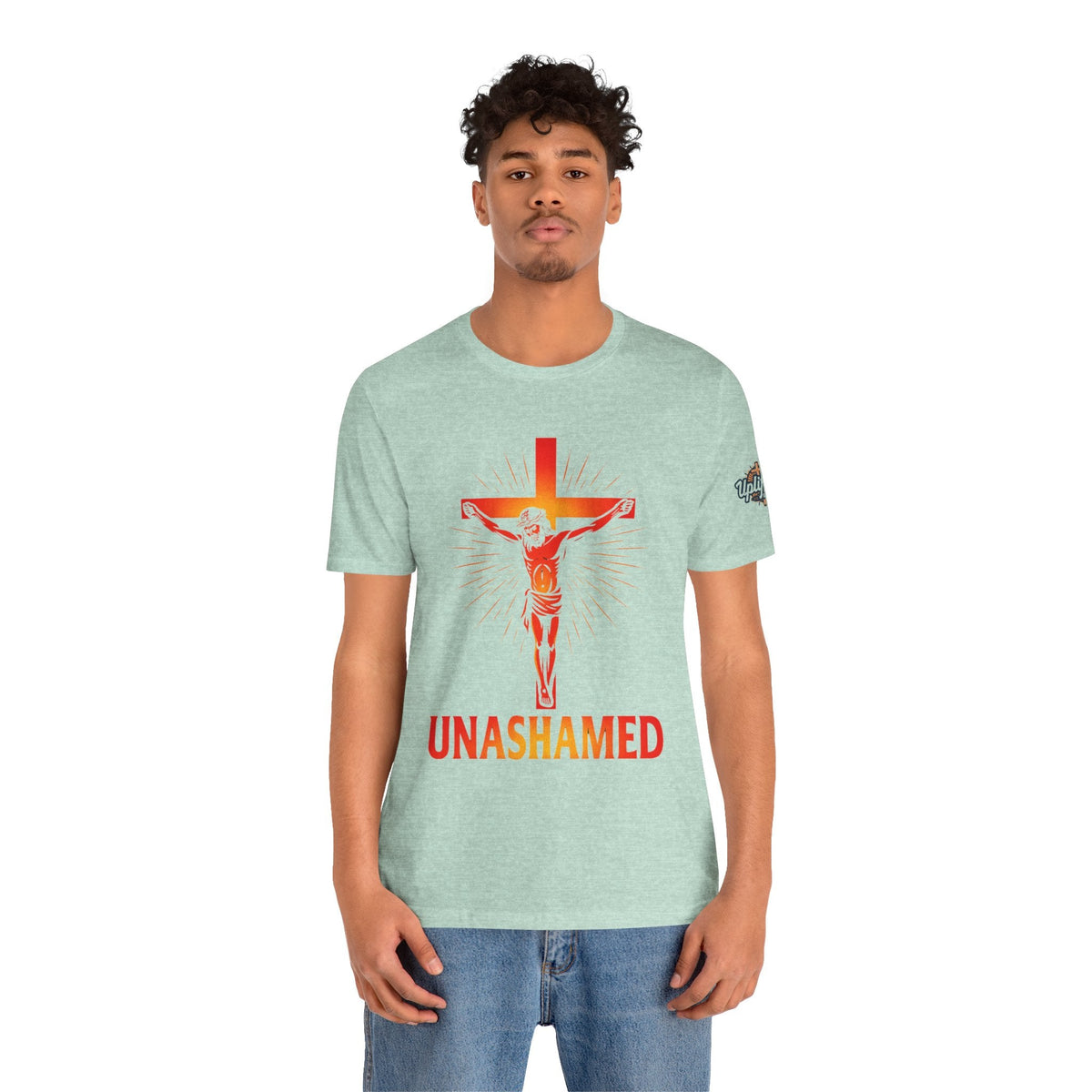 Unashamed T-shirt – Romans 1:16 Crucifixion Christian t-shirt for Bold Unwavering Faith Printify