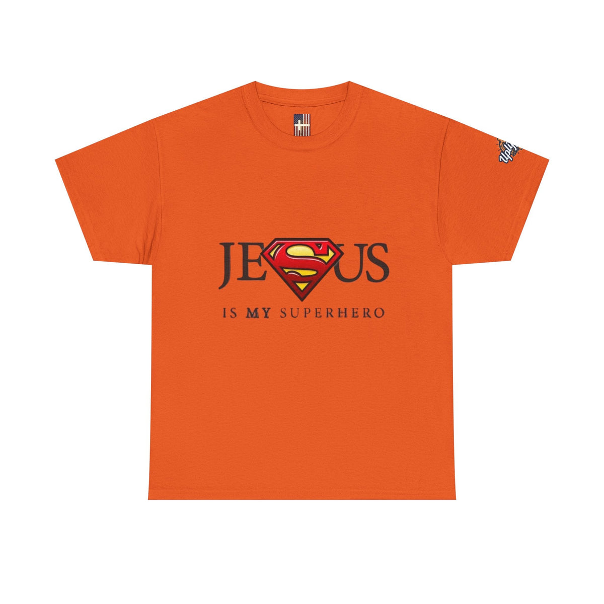 Jesus Is My Superhero T-Shirt — Faith-Based Superman-Inspired Tee Printify