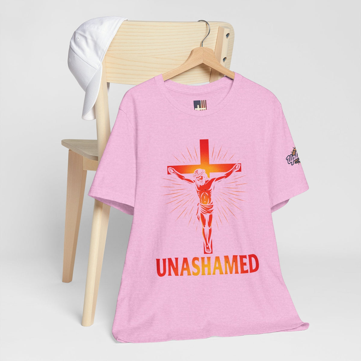 Unashamed T-shirt – Romans 1:16 Crucifixion Christian t-shirt for Bold Unwavering Faith Printify