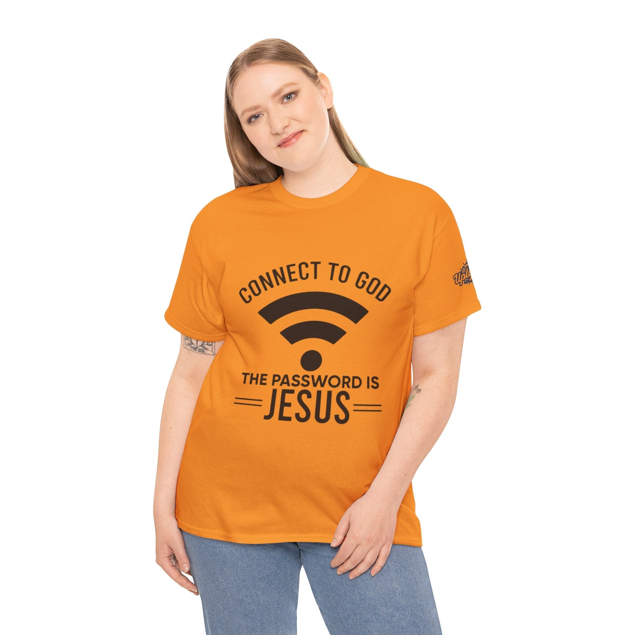 Connect to God T-shirt - WIFI Password is Jesus - Funny Christian Faith T-shirt Printify
