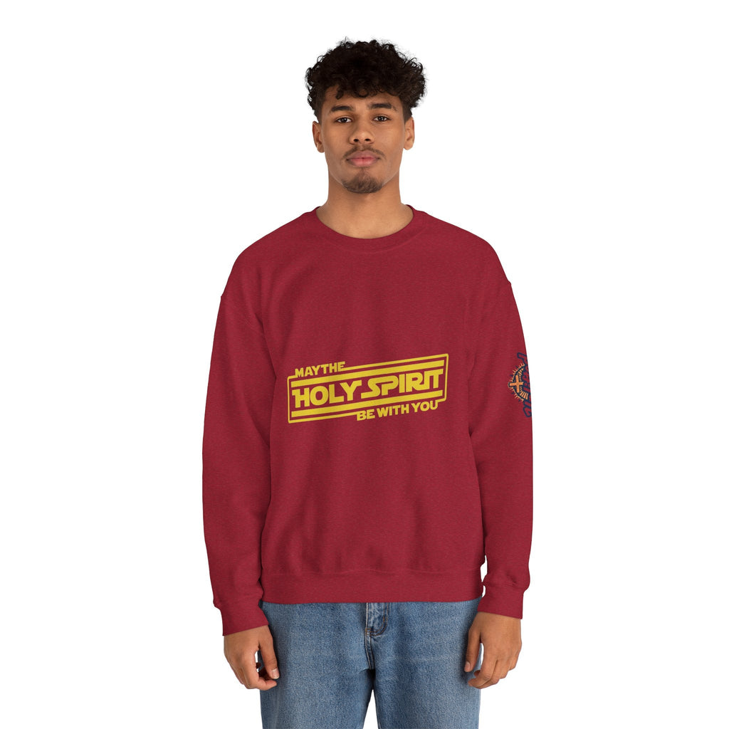 May the Holy Spirit Be With You Sweatshirt - Christian Star Wars Parody Sweatshirt Printify