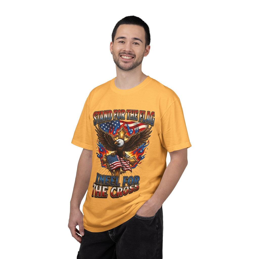 Stand for the Flag Kneel for the Cross T-shirt | Patriotic Eagle T-shirt Printify