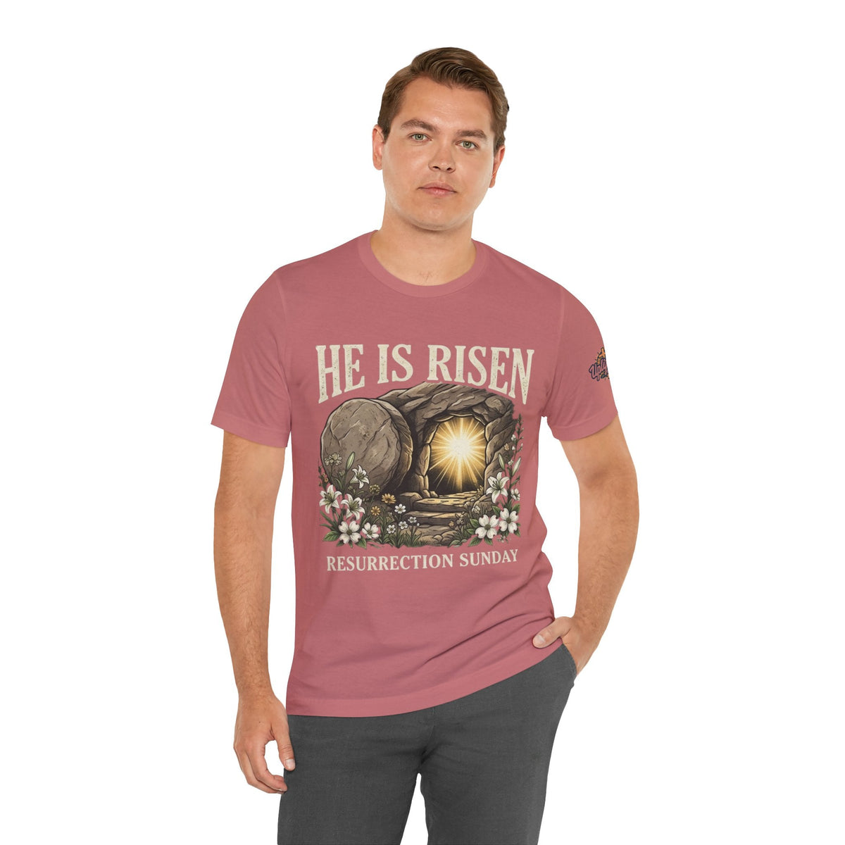 He Is Risen T-Shirt — Jesus Christ Resurrection Easter Tee Printify