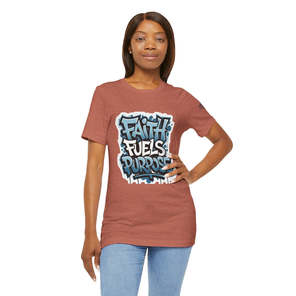 Faith Fuels Purpose T-shirt – Inspirational Christian T-shirt for Divine Drive & Unstoppable Belief Printify