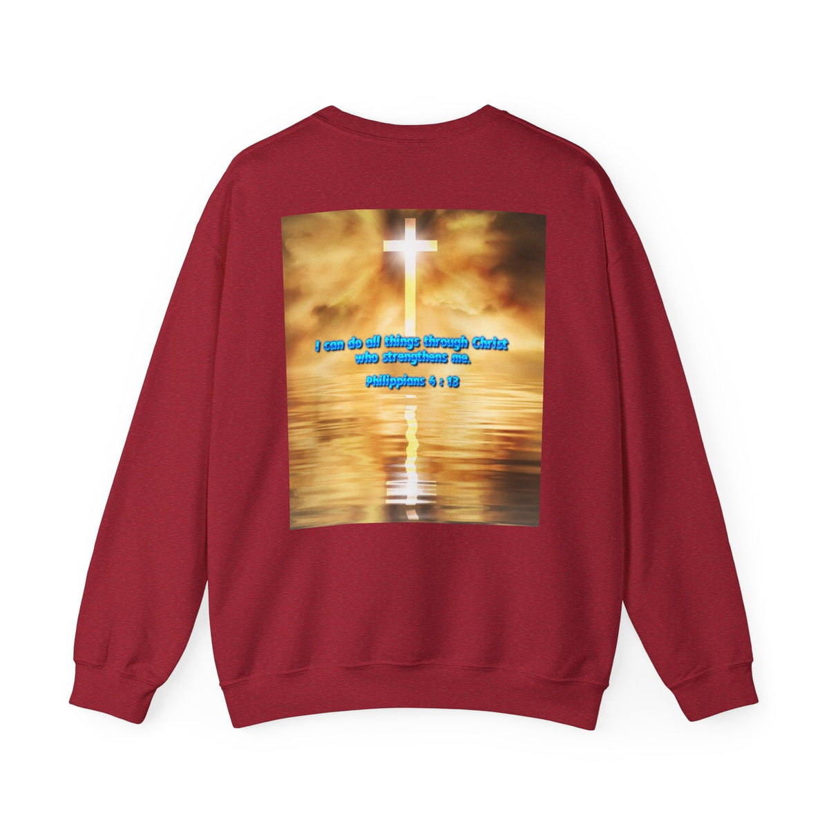 Bible Verse Heavy Blend™ Crewneck Sweatshirt Unisex  - Philippians 4 : 13 Printify