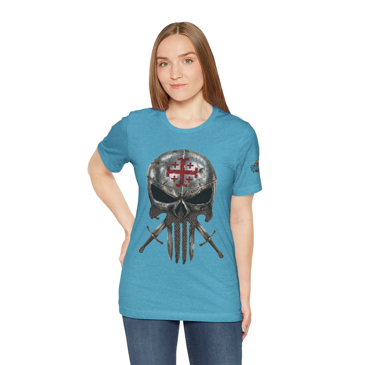Crusader Knight Christian Skull T-shirt - Warrior Armor of God T-shirt Printify
