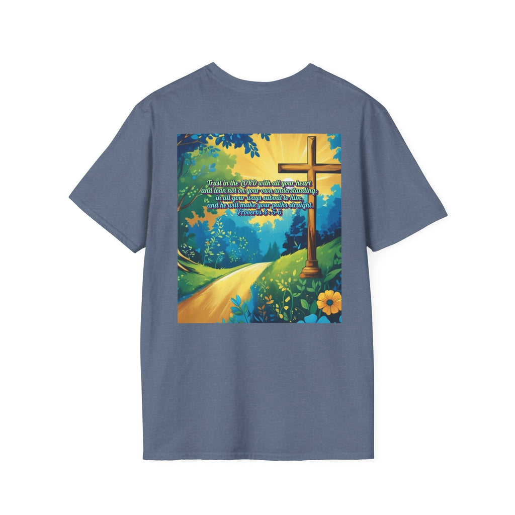 Trust in The Lord Proverbs 3:5-6 Biblical Design Unisex Softstyle T-Shirt Printify