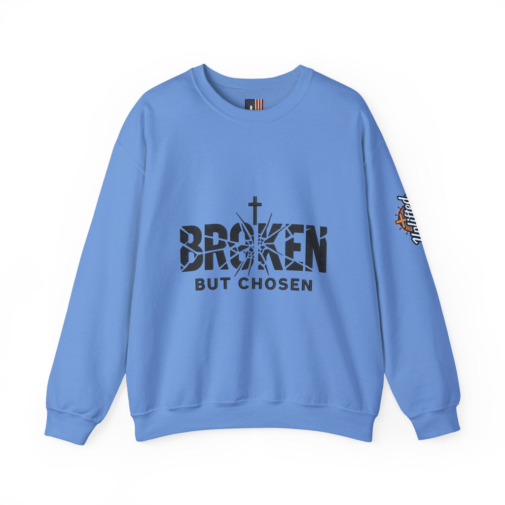 Broken But Chosen Crewneck Sweatshirt Printify