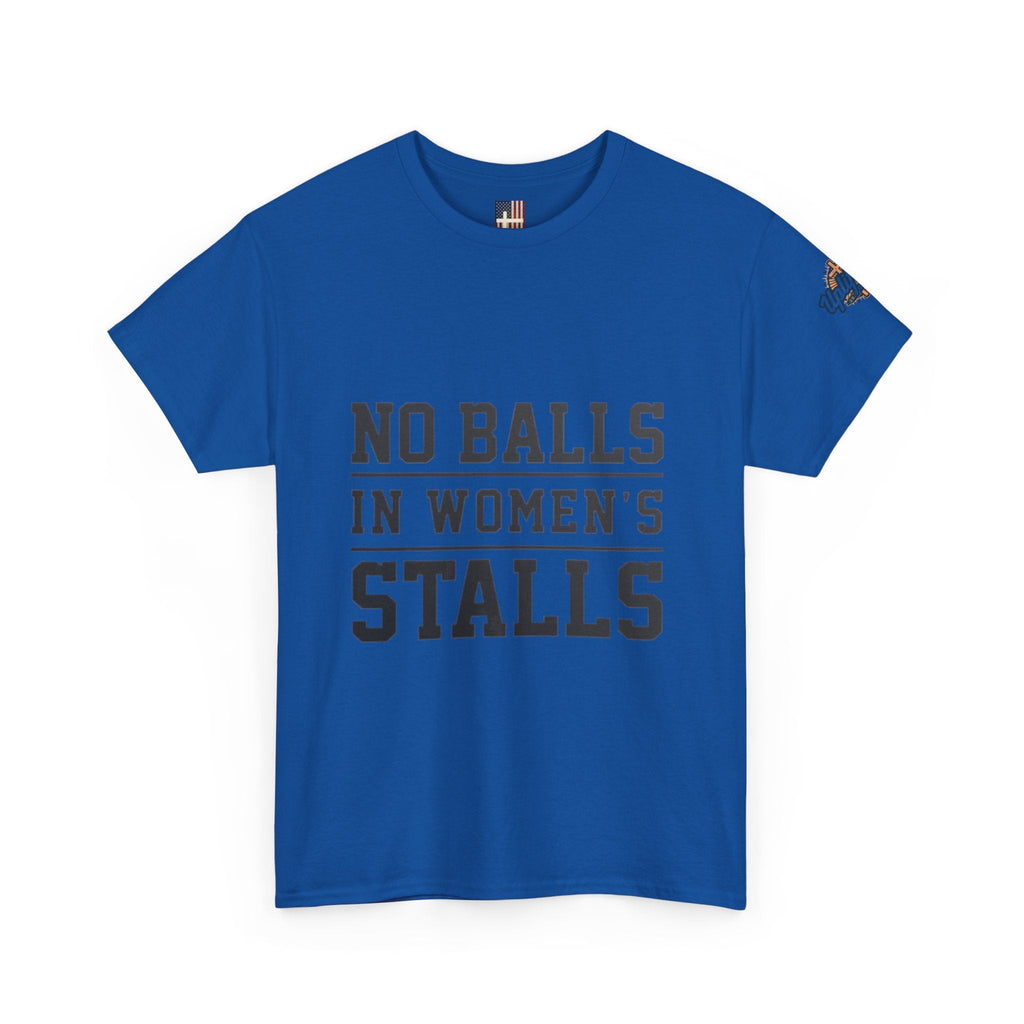 No Balls in Women's Stalls Retro Protest T-Shirt Printify