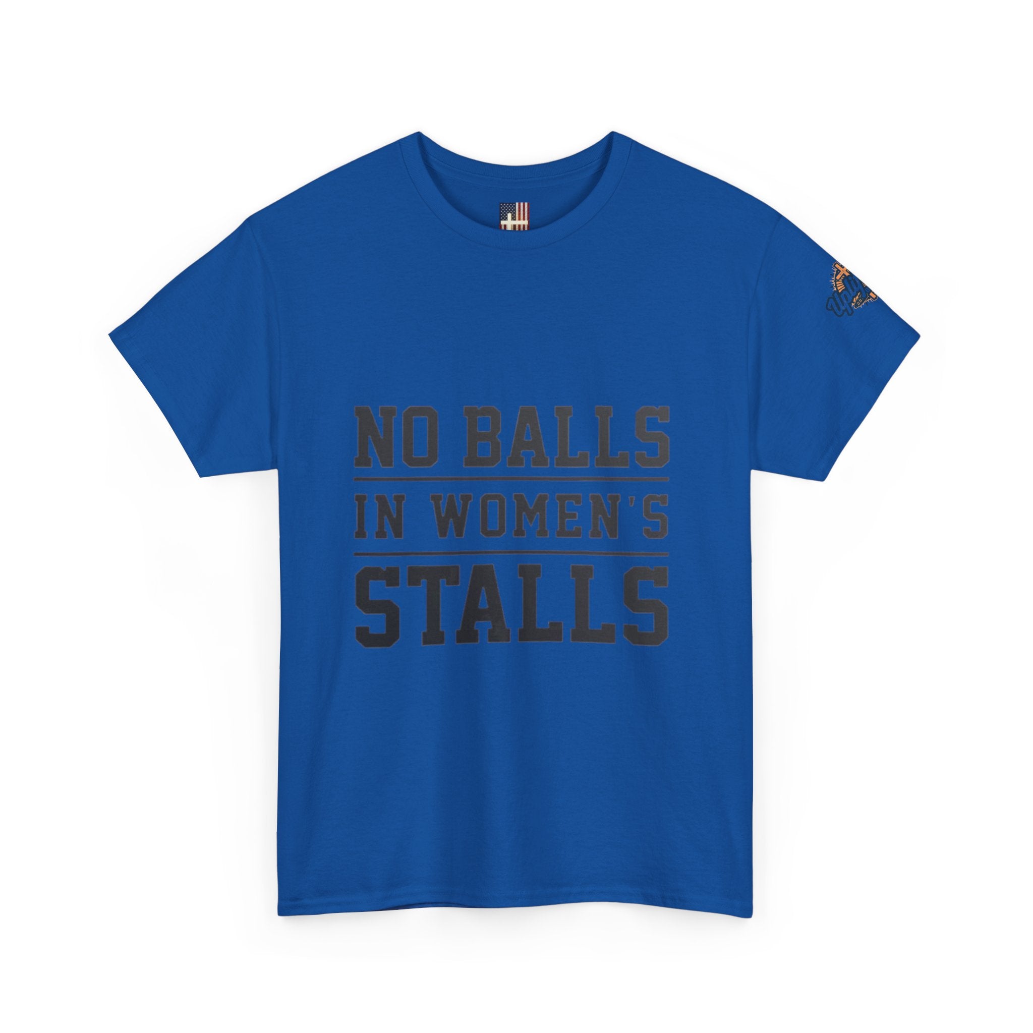 No Balls in Women's Stalls Retro Protest T-Shirt Printify