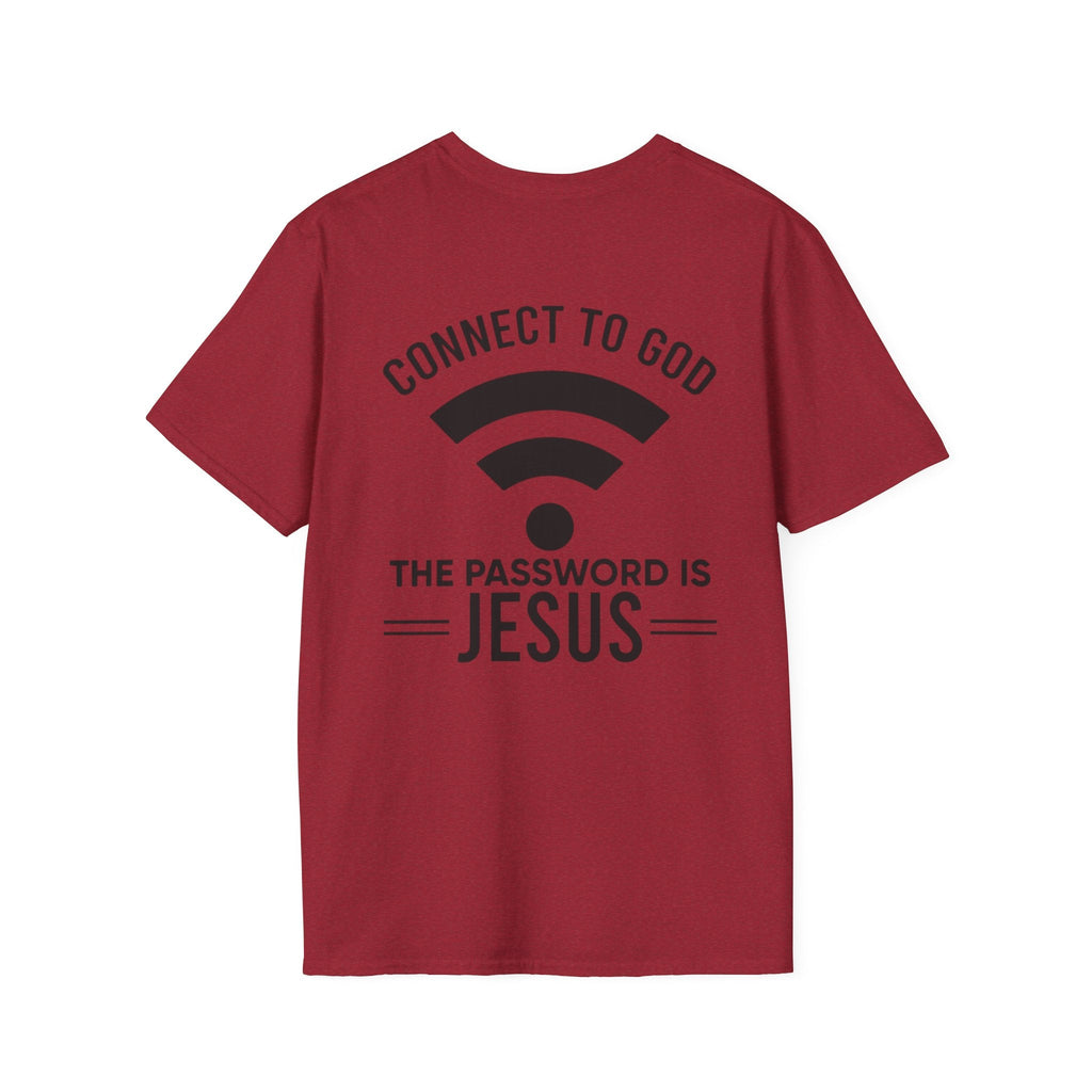 Connect to God T-shirt - WIFI Password is Jesus - Funny Christian Faith T-shirt Printify