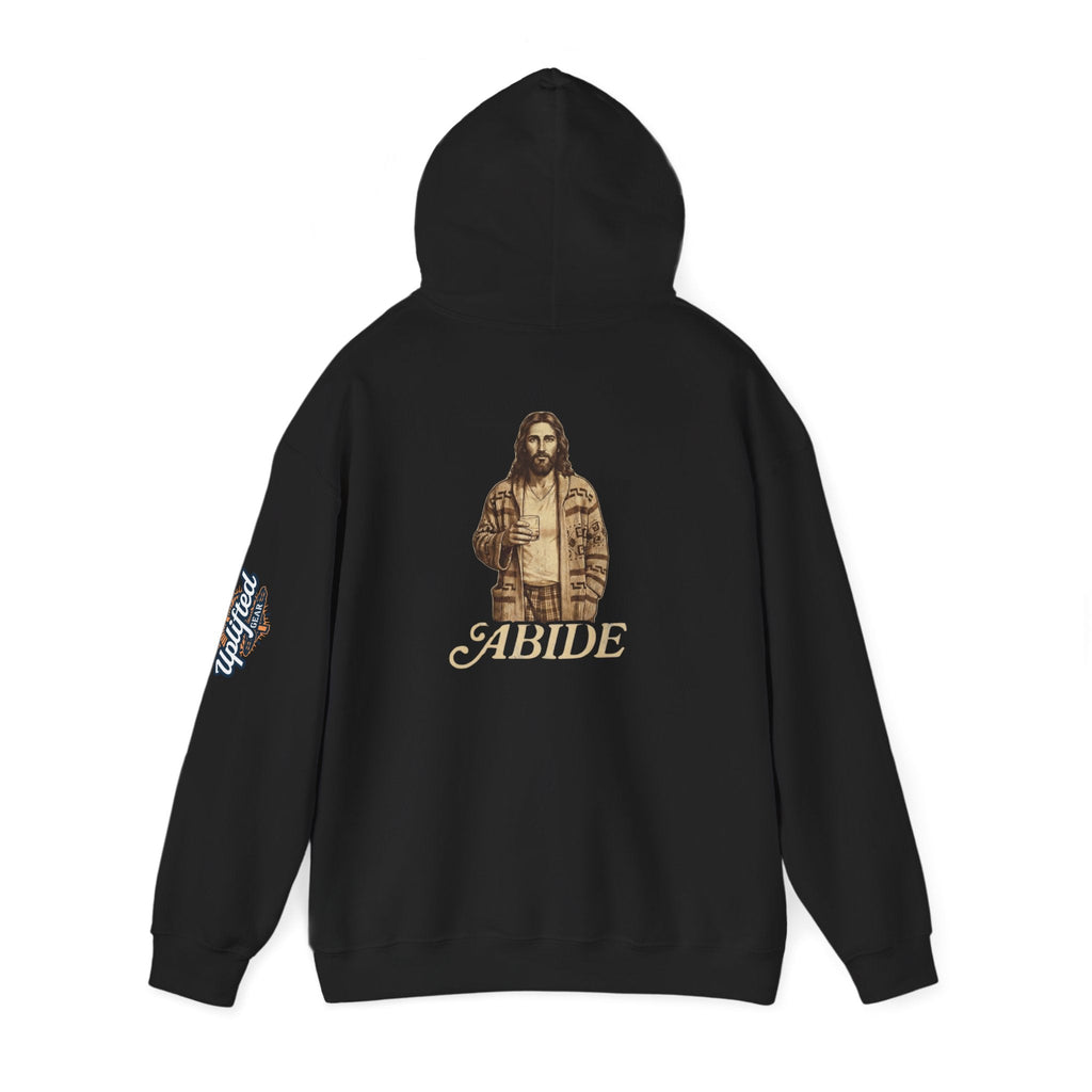 Abide Jesus Hoodie — Vintage 'The Dude' Religious Graphic Hoodie Printify