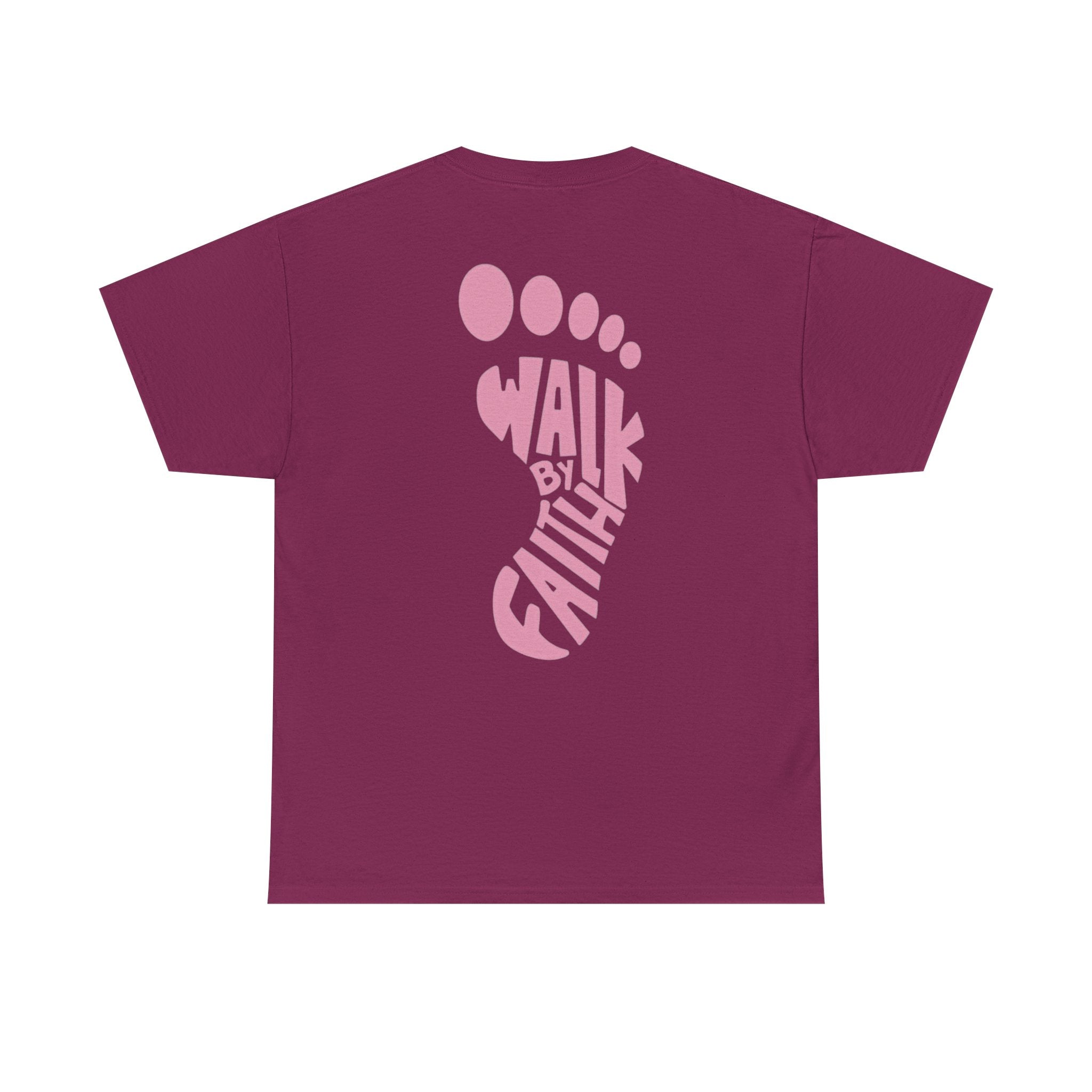 Walk By Faith Footprint T-Shirt Printify