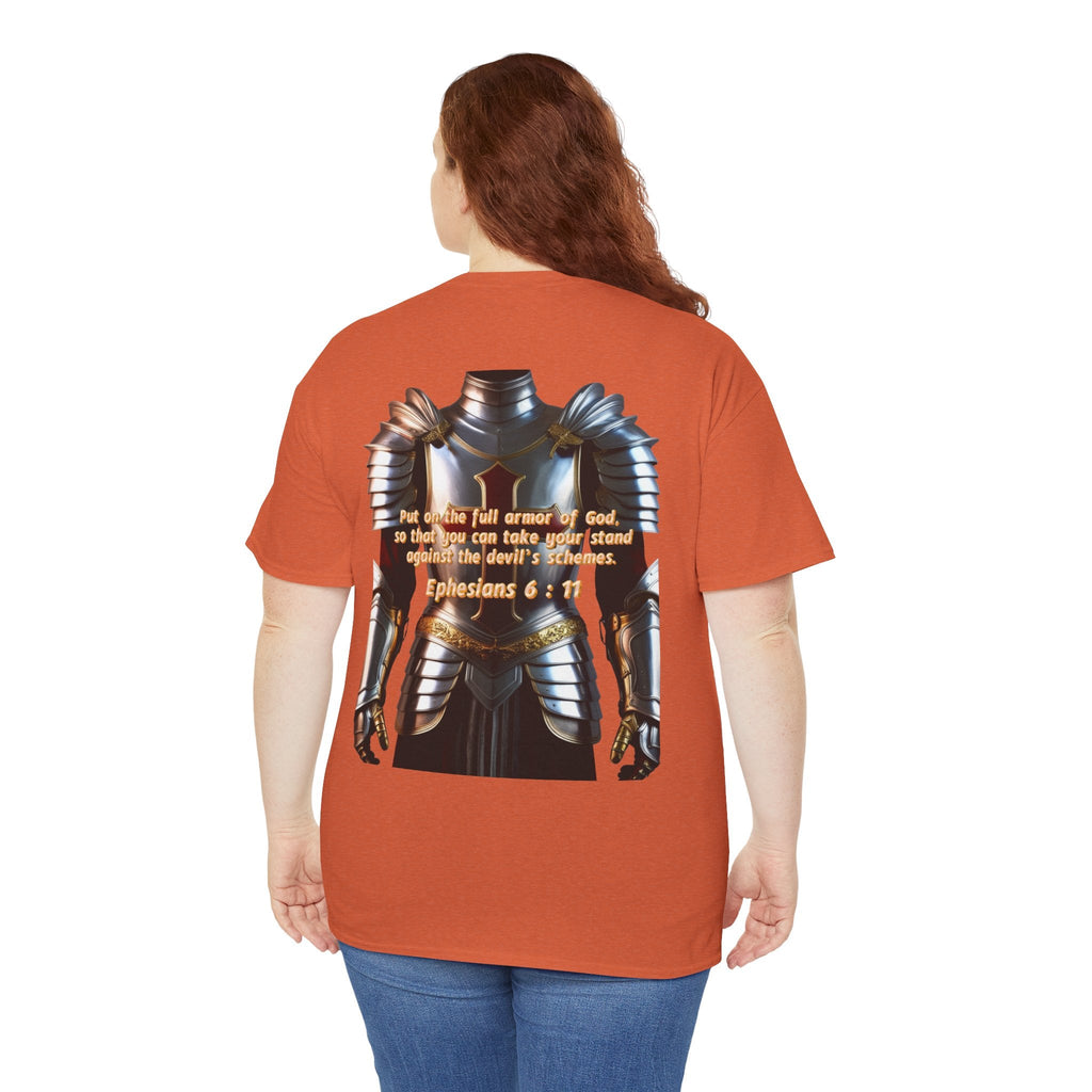 Religious Graphic Armor Of God Design - Unisex Heavy Cotton Tee Printify