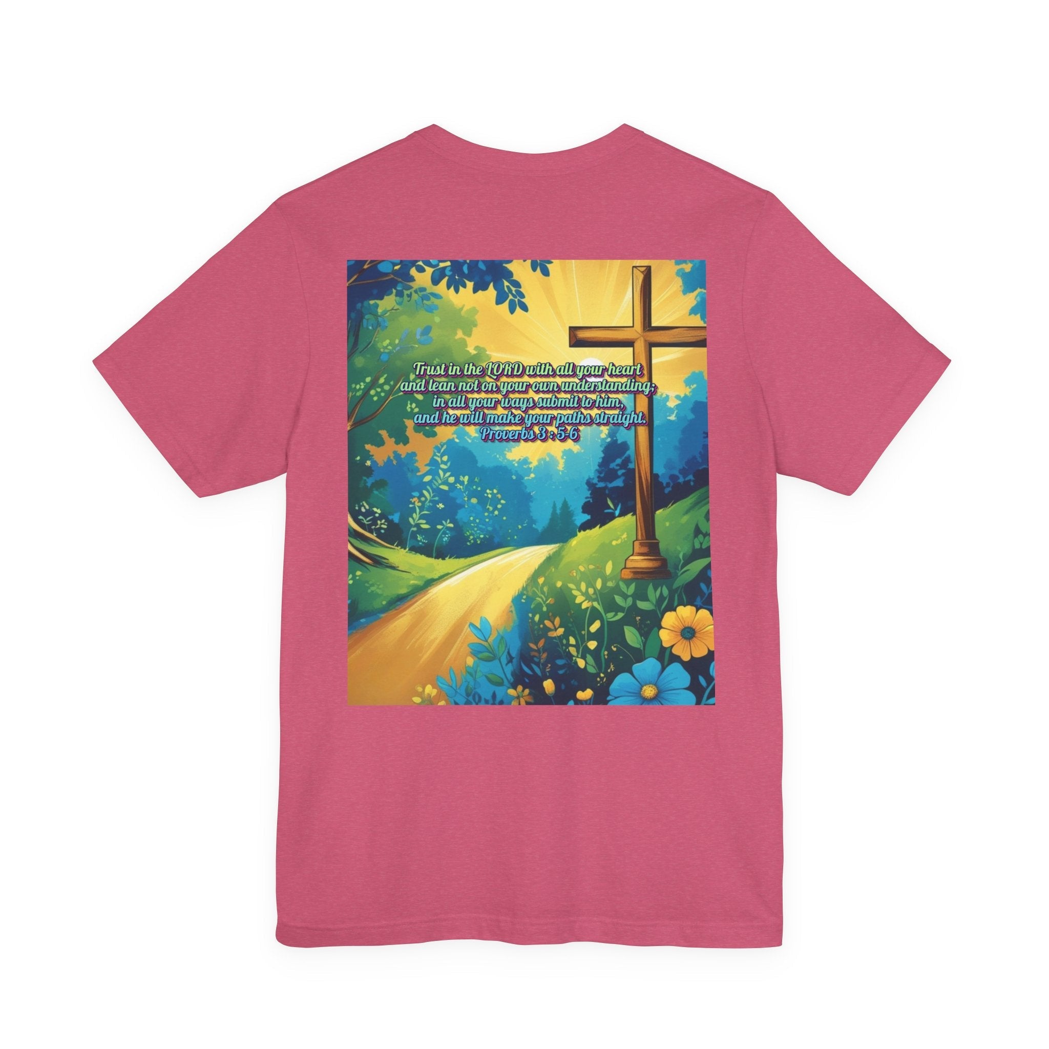 Trust in The Lord Proverbs 3:5-6 Biblical Design Unisex Jersey Short Sleeve Tee Printify