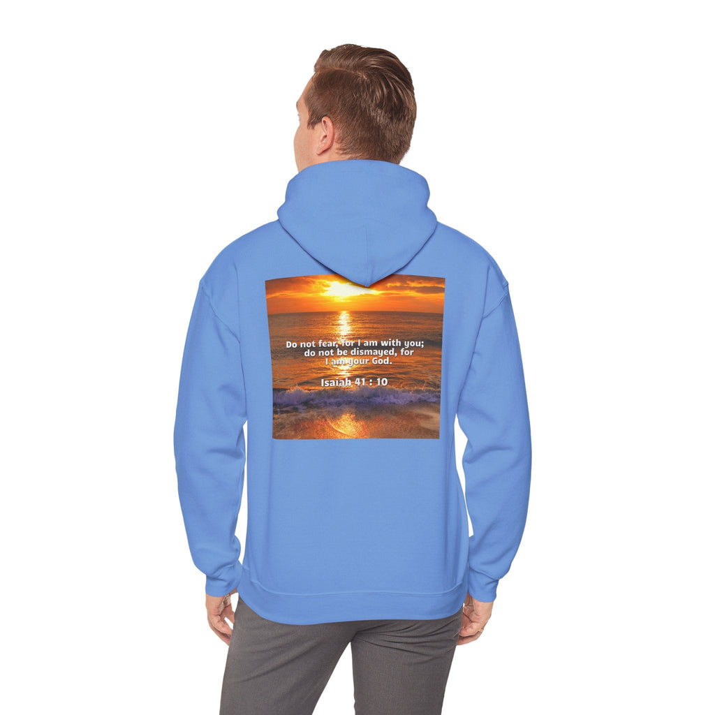 Bible Verse Unisex Heavy Blend™ Hooded Sweatshirt - Isaiah 41 : 10 Printify