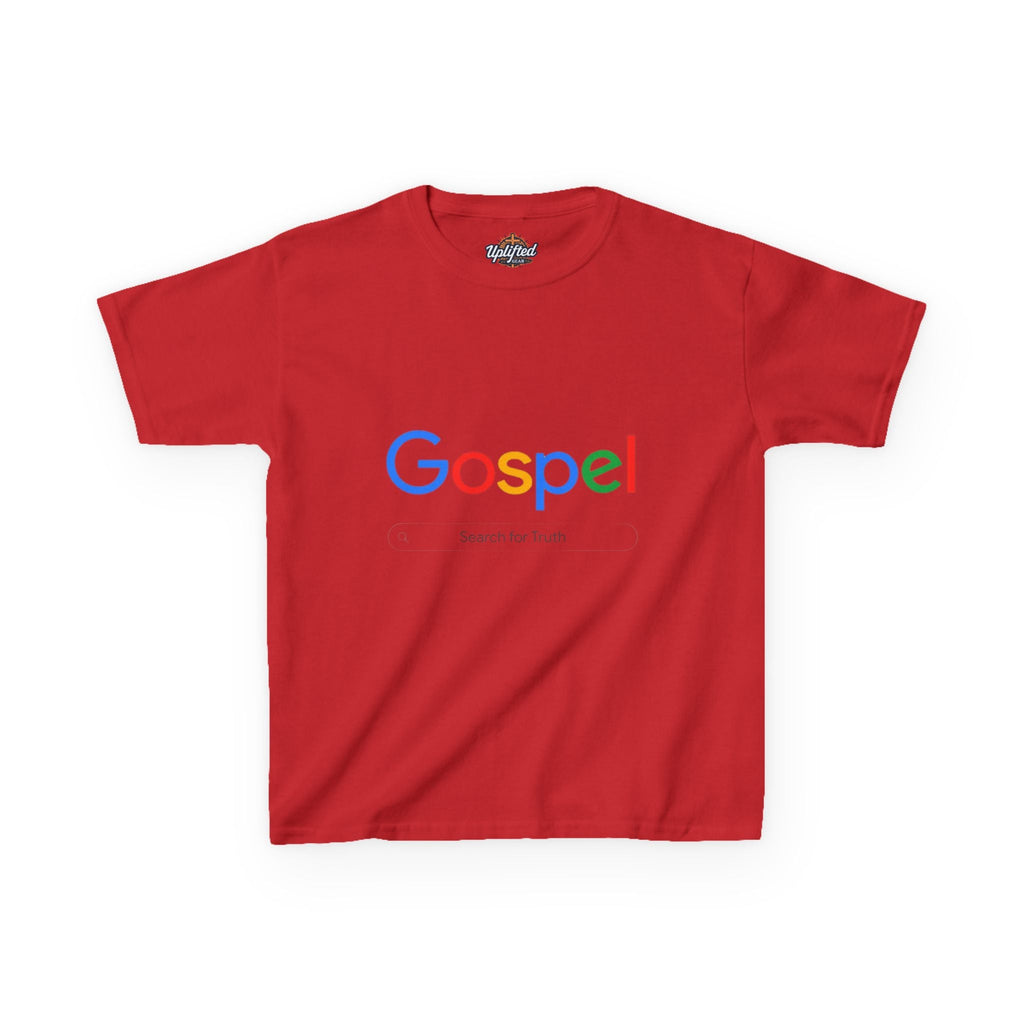 Kids Tee — "Gospel" Colorful Search-Style Logo Printify